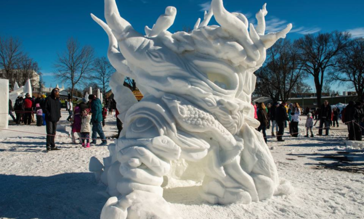 Vulcan Snow Park Snow Sculpture Viewing