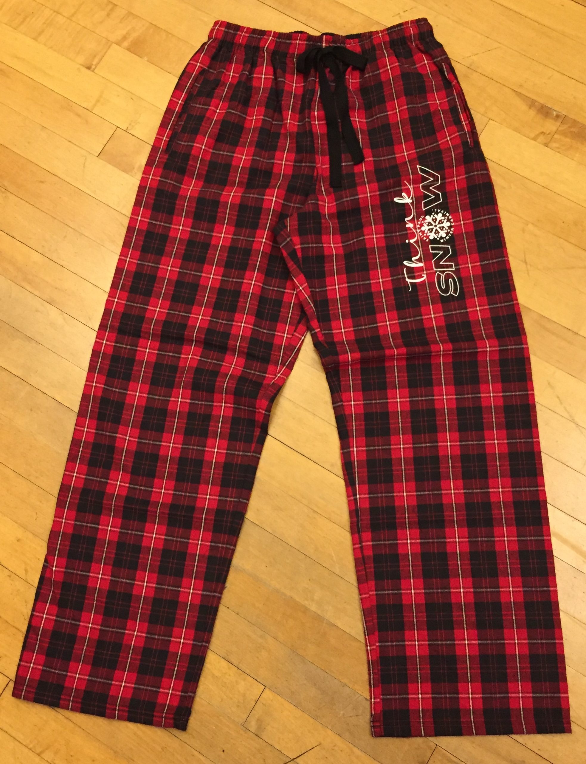 plaid pants black and red